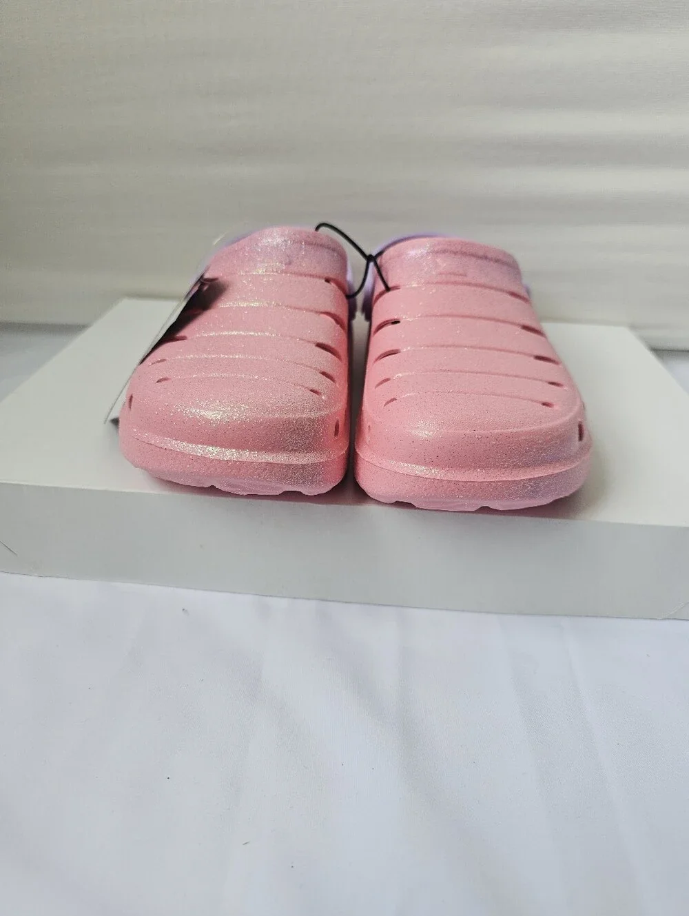 Rugged Shark Glitter Clogs - Big Girls Size 4 (NWT)